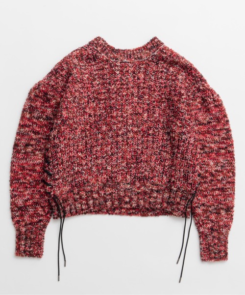 MAISON SPECIAL（メゾンスペシャル）の「2way Neck Melange Knit Pullover / 2WAYネックメランジニット（ニット/セーター・レディース・ブラック/ブルー/レッド・FREE）」の15枚目の写真