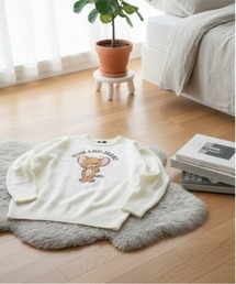 TOM&JERRY（トムアンドジェリー）の「【TOM & JERRY/トムとジェリー】ループ刺繍＆シャギージャガードクルーネックニット（ニット/セーター）」