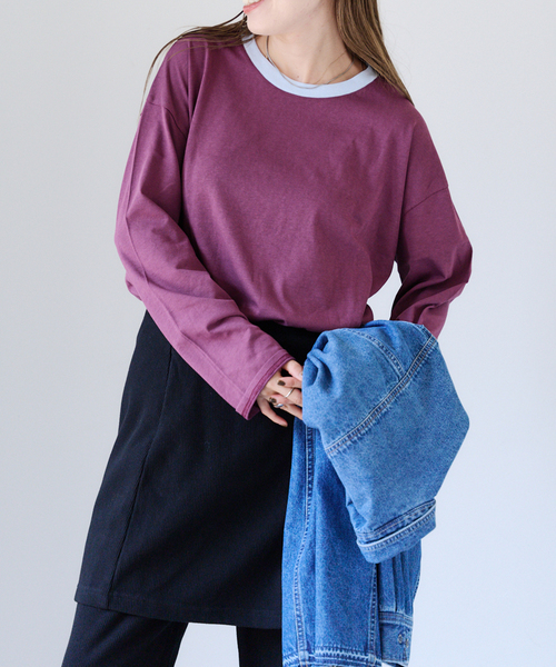 OUTDOOR PRODUCTS（アウトドアプロダクツ）の「シアースラブロンTEE（Tシャツ/カットソー・レディース・ネイビー/イエロー/ホワイト/ピンク/ボルドー/チャコールグレー/ブラック・FREE）」の7枚目の写真