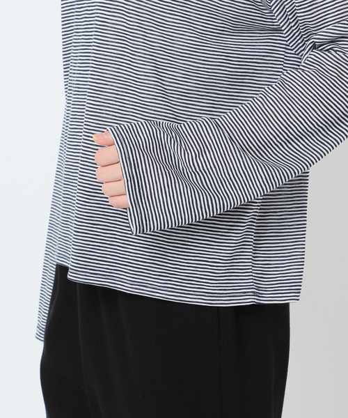 OUTDOOR PRODUCTS（アウトドアプロダクツ）の「シアースラブロンTEE（Tシャツ/カットソー・レディース・ネイビー/イエロー/ホワイト/ピンク/ボルドー/チャコールグレー/ブラック・FREE）」の19枚目の写真