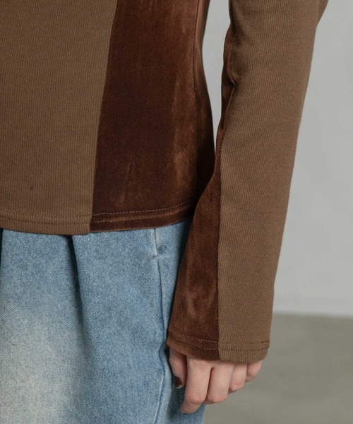 MARECHAL TERRE(マルシャルテル)の「コンビネーションハイネックトップス(Tシャツ/カットソー・レディース・ブラック/ブラウン/グレー/ネイビー・MEDIUM)」の18枚目の写真