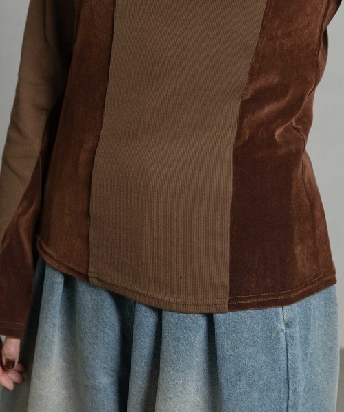 MARECHAL TERRE(マルシャルテル)の「コンビネーションハイネックトップス(Tシャツ/カットソー・レディース・ブラック/ブラウン/グレー/ネイビー・MEDIUM)」の19枚目の写真