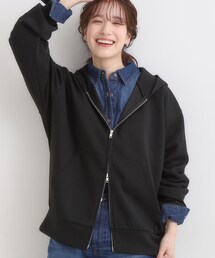 DRESKIP | 【S-LL】大人っぽく着られる ダンボールジップパーカ(カーディガン/ボレロ)
