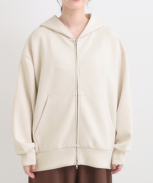 DRESKIP（ドレスキップ）の「【S-LL】大人っぽく着られる ダンボールジップパーカ（カーディガン/ボレロ・レディース・グレー/ナチュラル/ブラック・01/02/03/04）」の15枚目の写真