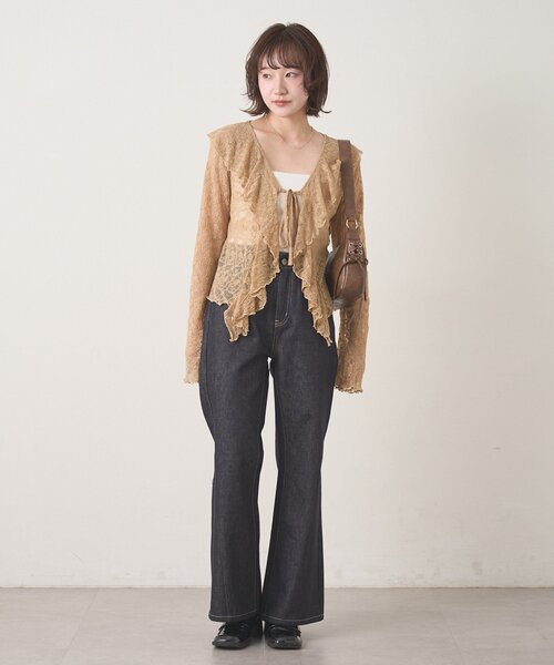 mline（エムライン）の「[mline]ティアードレースブラウス（シャツ/ブラウス・レディース・ベージュ/オフホワイト/アイボリー/カーキ・FREE）」の13枚目の写真