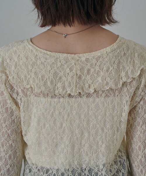 mline（エムライン）の「[mline]ティアードレースブラウス（シャツ/ブラウス・レディース・ベージュ/オフホワイト/アイボリー/カーキ・FREE）」の18枚目の写真