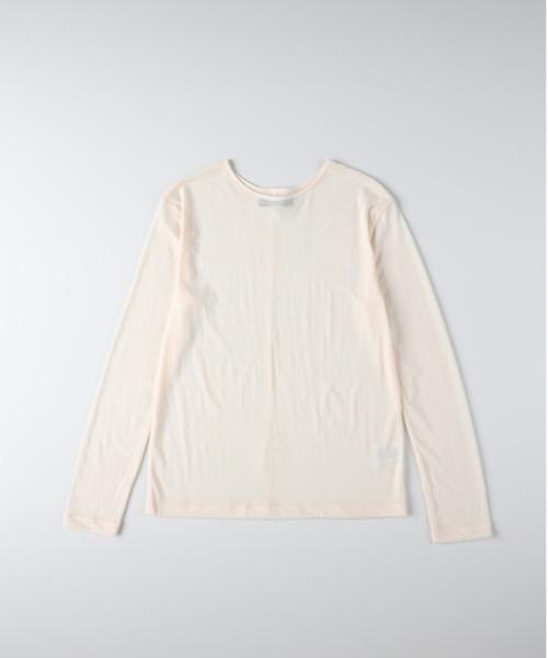 Right-on(ライトオン)の「HONEYSUCKLE ROSE(ハニーサックルローズ)【レディース】シアーロングスリーブTシャツ(Tシャツ/カットソー・レディース・ブラック/キナリ/ライトグレー・M/L/S)」の1枚目の写真