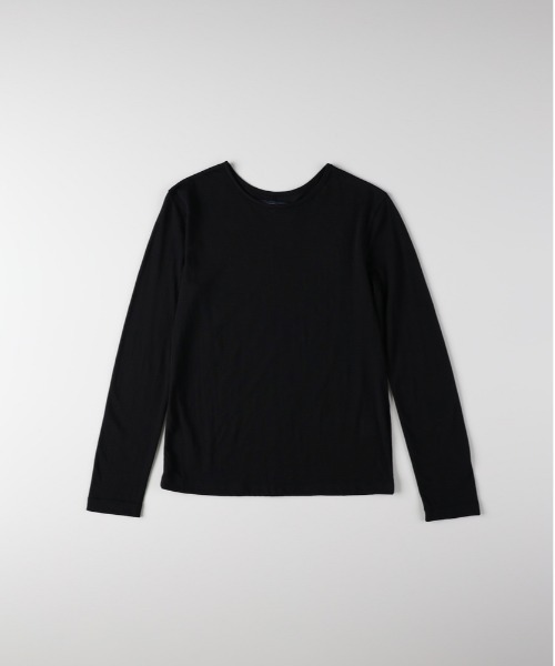 Right-on(ライトオン)の「HONEYSUCKLE ROSE(ハニーサックルローズ)【レディース】シアーロングスリーブTシャツ(Tシャツ/カットソー・レディース・ブラック/キナリ/ライトグレー・M/L/S)」の2枚目の写真
