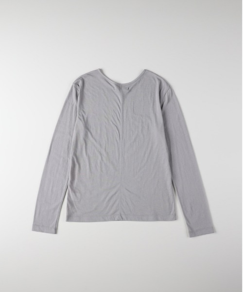 Right-on(ライトオン)の「HONEYSUCKLE ROSE(ハニーサックルローズ)【レディース】シアーロングスリーブTシャツ(Tシャツ/カットソー・レディース・ブラック/キナリ/ライトグレー・M/L/S)」の4枚目の写真