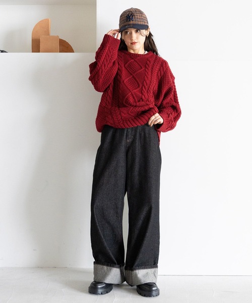 セール】BIGケーブルニットプルオーバー（ニット/セーター）｜RAGEBLUE