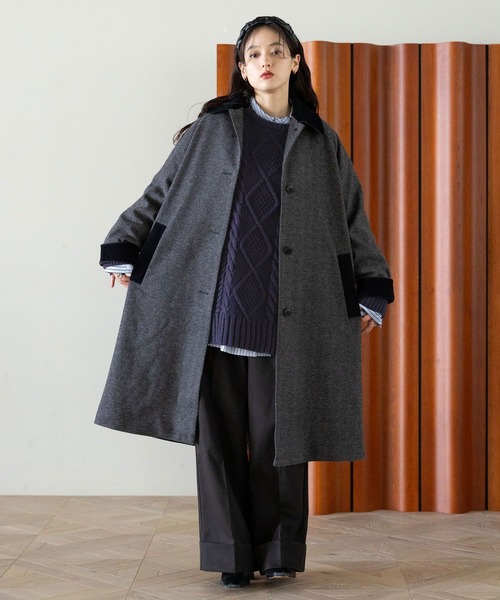 RAGEBLUE(レイジブルー)の「BIGケーブルニットプルオーバー(ニット/セーター・レディース・ネイビー/ホワイト/レッド・FREE)」の6枚目の写真