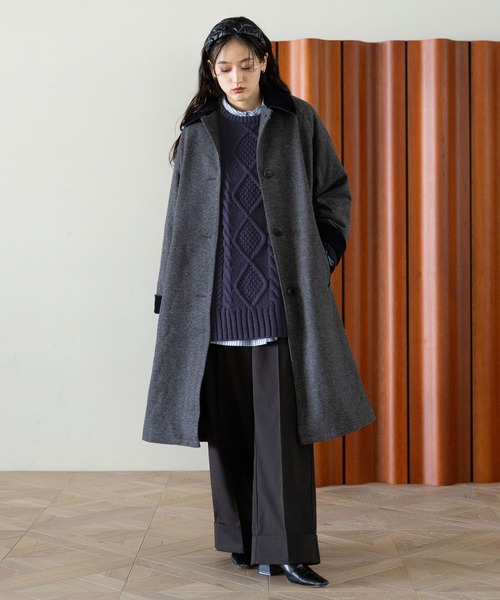 RAGEBLUE(レイジブルー)の「BIGケーブルニットプルオーバー(ニット/セーター・レディース・ネイビー/ホワイト/レッド・FREE)」の7枚目の写真