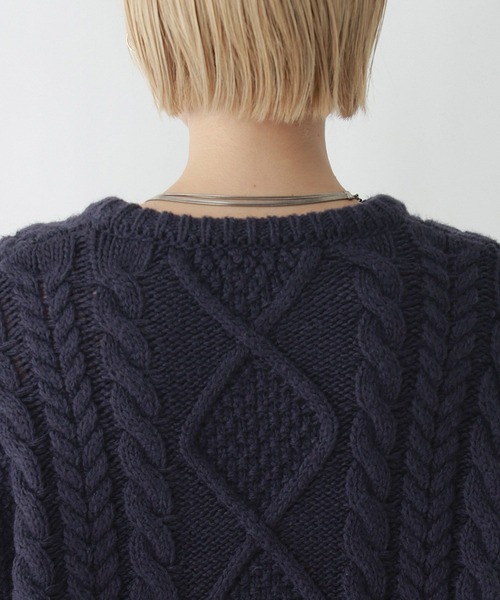 RAGEBLUE(レイジブルー)の「BIGケーブルニットプルオーバー(ニット/セーター・レディース・ネイビー/ホワイト/レッド・FREE)」の18枚目の写真