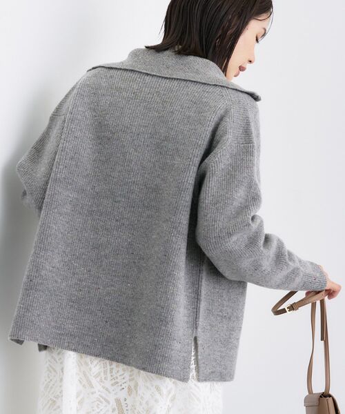 INDIVI(インディヴィ)の「【洗える】カラーネップ ダブルジップカーディガン(カーディガン/ボレロ・レディース・ダークブラウン系3/ホワイト系6/グレー系3・38/34/15 /13/05)」の10枚目の写真