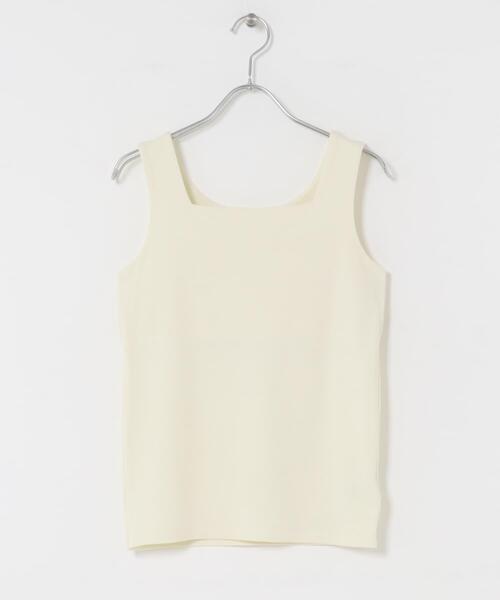 KBF（ケイビーエフ）の「ピーチスキン2WAYタンクトップ（タンクトップ・レディース・ブラック/チャコールグレー/オフホワイト・ONE）」の8枚目の写真