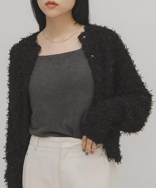 KBF（ケイビーエフ）の「ピーチスキン2WAYタンクトップ（タンクトップ・レディース・ブラック/チャコールグレー/オフホワイト・ONE）」の10枚目の写真