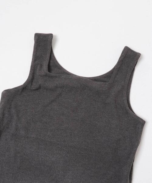 KBF（ケイビーエフ）の「ピーチスキン2WAYタンクトップ（タンクトップ・レディース・ブラック/チャコールグレー/オフホワイト・ONE）」の14枚目の写真