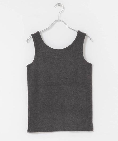 KBF（ケイビーエフ）の「ピーチスキン2WAYタンクトップ（タンクトップ・レディース・ブラック/チャコールグレー/オフホワイト・ONE）」の16枚目の写真