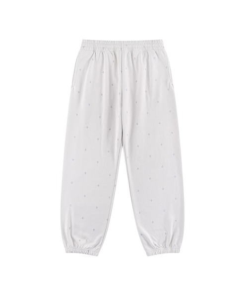 UNKNOWN LONDON(アンノウン・ロンドン)の「スエットパンツ|Tiny Cross Glitter Sweat Pants|Unknown London(スウェットパンツ・メンズ・シルバーグレー/ブラック・SMALL/MEDIUM/LARGE/X-LARGE)」の2枚目の写真