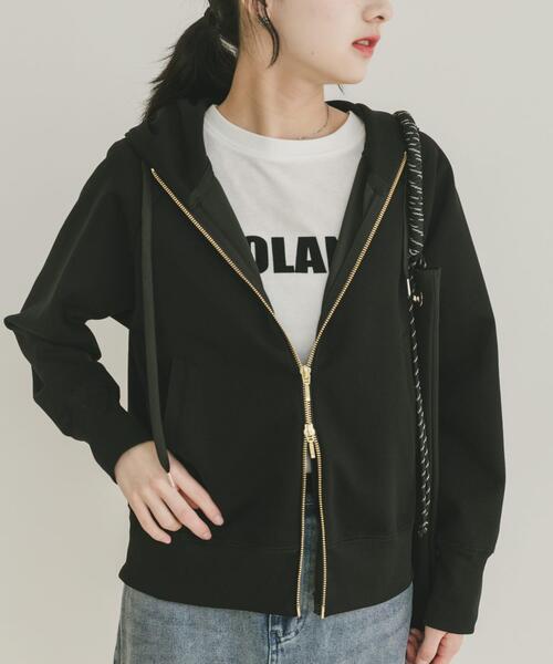 ITEMS URBANRESEARCH（アイテムズ アーバンリサーチ）の「ダンボールジップパーカー（パーカー・レディース・ブラウン/ブラック/グレー・FREE）」の2枚目の写真