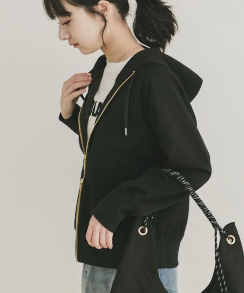 ITEMS URBANRESEARCH（アイテムズ アーバンリサーチ）の「ダンボールジップパーカー（パーカー・レディース・ブラウン/ブラック/グレー・FREE）」の5枚目の写真
