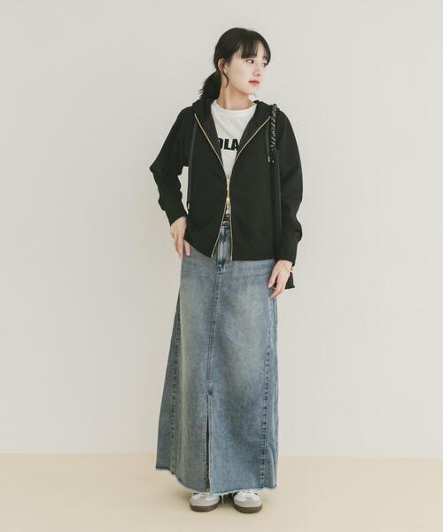 ITEMS URBANRESEARCH（アイテムズ アーバンリサーチ）の「ダンボールジップパーカー（パーカー・レディース・ブラウン/ブラック/グレー・FREE）」の7枚目の写真