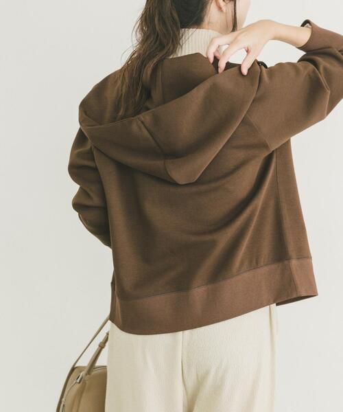 ITEMS URBANRESEARCH（アイテムズ アーバンリサーチ）の「ダンボールジップパーカー（パーカー・レディース・ブラウン/ブラック/グレー・FREE）」の14枚目の写真