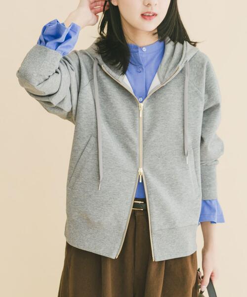 ITEMS URBANRESEARCH（アイテムズ アーバンリサーチ）の「ダンボールジップパーカー（パーカー・レディース・ブラウン/ブラック/グレー・FREE）」の20枚目の写真