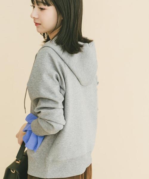 ITEMS URBANRESEARCH（アイテムズ アーバンリサーチ）の「ダンボールジップパーカー（パーカー・レディース・ブラウン/ブラック/グレー・FREE）」の21枚目の写真