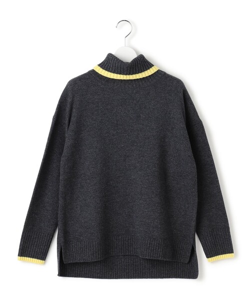 23区 S(ニジュウサンクチイサイサイズ)の「ウールカシミヤ コンビカラー オフタートル ニット(ニット/セーター・レディース・ベージュ系/ライトグレー系/ネイビー系・32)」の13枚目の写真
