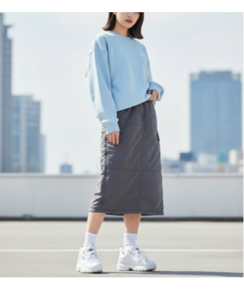 FILA（フィラ）の「Padded Long Skirt（スカート・レディース・ミント/クリーム/チャコールグレー・L/M/S/XS）」の8枚目の写真