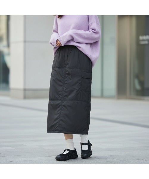 FILA（フィラ）の「Padded Long Skirt（スカート・レディース・ミント/クリーム/チャコールグレー・L/M/S/XS）」の6枚目の写真