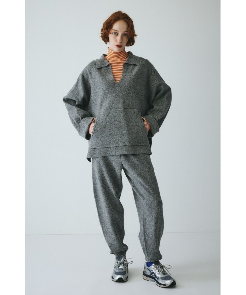 HeRIN.CYE（ヘリンドットサイ）の「Nep cocoon knit pants　　ネップコクーンニットパンツ（その他パンツ・レディース・ネイビー/ブラウン/グレー・36/38）」の7枚目の写真