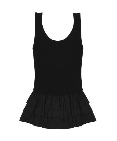 NICK&NICOLE(ニックアンドニコール)の「NICOLE MULTI FRILL SLEEVELESS TOP_BLACK(Tシャツ/カットソー・レディース・ブラック・FREE)」の5枚目の写真