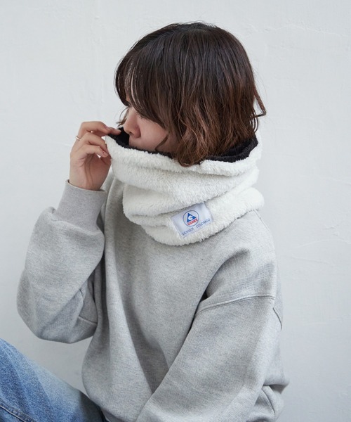 GERRY(ジェリー)の「GERRY ボアネックウォーマー(マフラー・メンズ・ブラック/オフホワイト/グレー・FREE)」の1枚目の写真