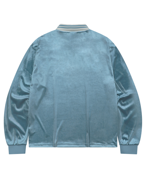 F.ILLUMINATE(フィルミネイト)の「ベルベットカラー ロングスリーブ-スカイブルー(ポロシャツ・レディース・その他・SMALL/MEDIUM/LARGE)」の4枚目の写真