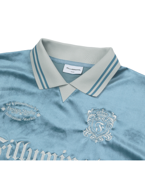 F.ILLUMINATE(フィルミネイト)の「ベルベットカラー ロングスリーブ-スカイブルー(ポロシャツ・レディース・その他・SMALL/MEDIUM/LARGE)」の9枚目の写真