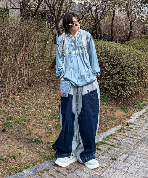 F.ILLUMINATE(フィルミネイト)の「ベルベットカラー ロングスリーブ-スカイブルー(ポロシャツ・レディース・その他・SMALL/MEDIUM/LARGE)」の16枚目の写真