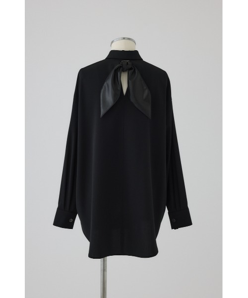 RIM.ARK(リムアーク)の「Synthetic leather tie SH シンセティックレザータイシャツ(シャツ/ブラウス・レディース・ライトブラウン/ブラック・FREE)」の9枚目の写真