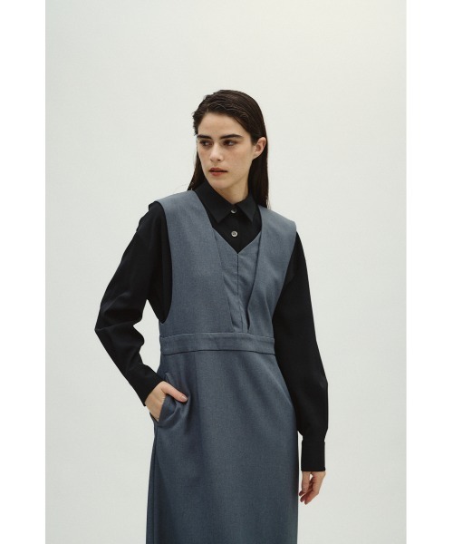 RIM.ARK(リムアーク)の「Synthetic leather tie SH シンセティックレザータイシャツ(シャツ/ブラウス・レディース・ライトブラウン/ブラック・FREE)」の4枚目の写真