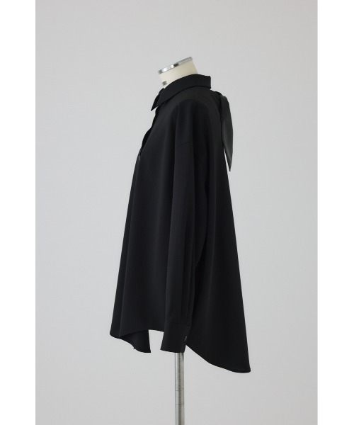 RIM.ARK(リムアーク)の「Synthetic leather tie SH シンセティックレザータイシャツ(シャツ/ブラウス・レディース・ライトブラウン/ブラック・FREE)」の8枚目の写真