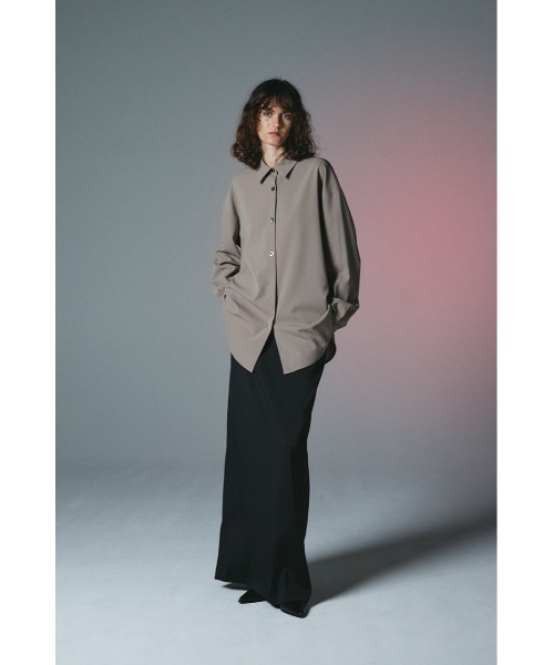 RIM.ARK(リムアーク)の「Synthetic leather tie SH シンセティックレザータイシャツ(シャツ/ブラウス・レディース・ライトブラウン/ブラック・FREE)」の10枚目の写真