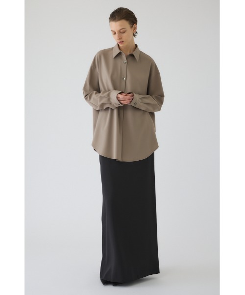 RIM.ARK(リムアーク)の「Synthetic leather tie SH シンセティックレザータイシャツ(シャツ/ブラウス・レディース・ライトブラウン/ブラック・FREE)」の14枚目の写真