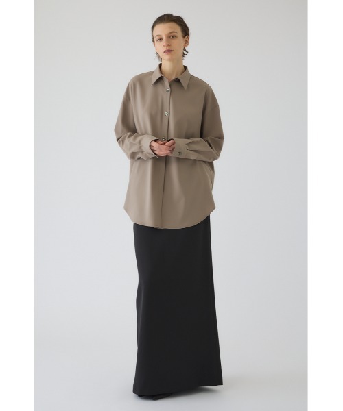 RIM.ARK(リムアーク)の「Synthetic leather tie SH シンセティックレザータイシャツ(シャツ/ブラウス・レディース・ライトブラウン/ブラック・FREE)」の15枚目の写真