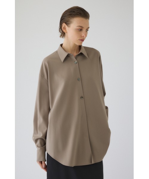 RIM.ARK(リムアーク)の「Synthetic leather tie SH シンセティックレザータイシャツ(シャツ/ブラウス・レディース・ライトブラウン/ブラック・FREE)」の16枚目の写真