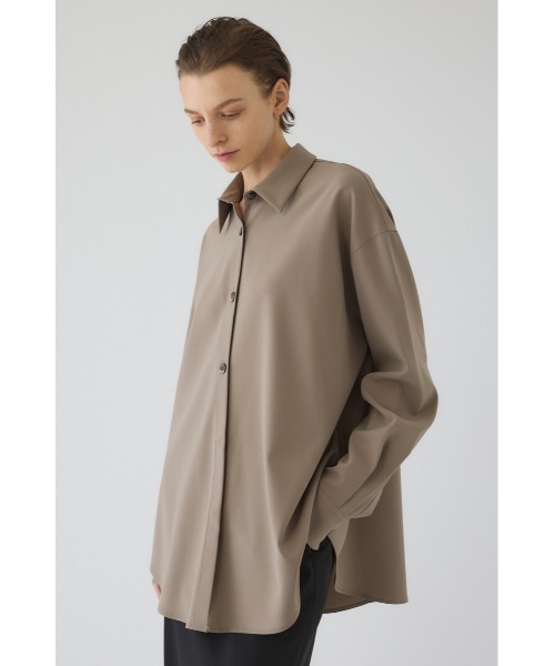 RIM.ARK(リムアーク)の「Synthetic leather tie SH シンセティックレザータイシャツ(シャツ/ブラウス・レディース・ライトブラウン/ブラック・FREE)」の17枚目の写真