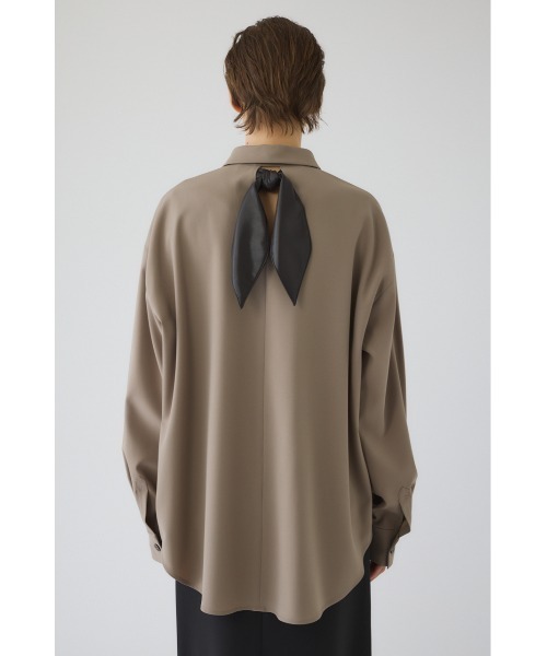 RIM.ARK(リムアーク)の「Synthetic leather tie SH シンセティックレザータイシャツ(シャツ/ブラウス・レディース・ライトブラウン/ブラック・FREE)」の19枚目の写真