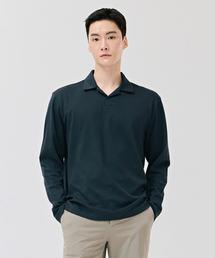 男性オープンネックカラーTシャツ-DEZK5106B0G
