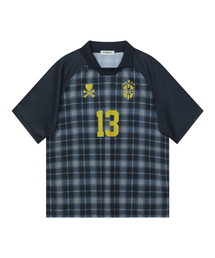 BAUF（バウフ）の「Check Jersey T-Shirt [Navy]（Tシャツ/カットソー・メンズ）」