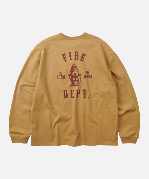FRIZMWORKS(フリズムワークス)の「FIRE DEPT L/S TEE _ OCHRE(Tシャツ/カットソー・メンズ・その他・LARGE/X-LARGE/SMALL/MEDIUM)」の2枚目の写真
